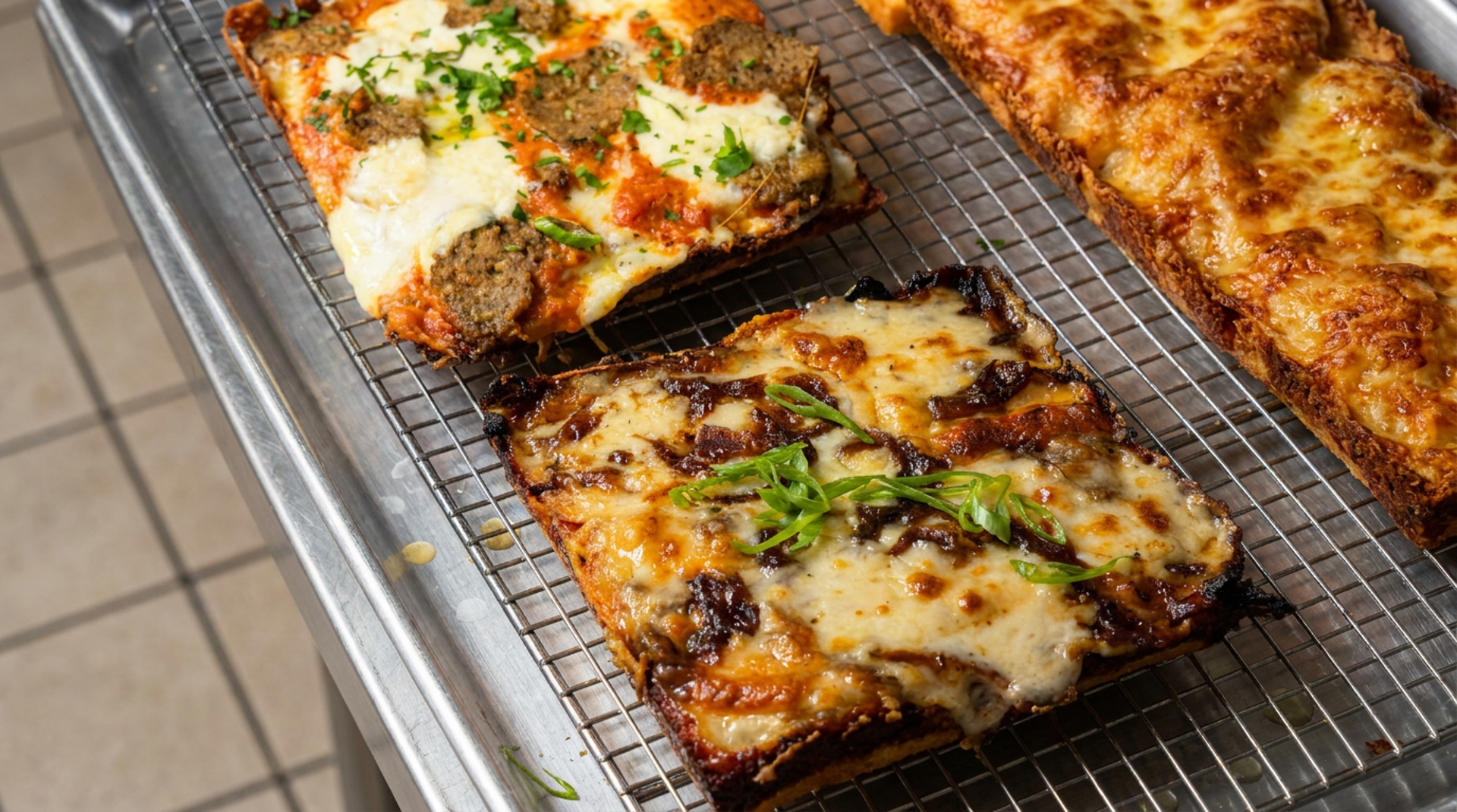 Start with the pizza